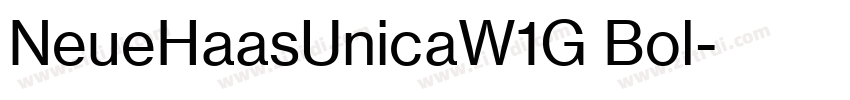 NeueHaasUnicaW1G Bol字体转换